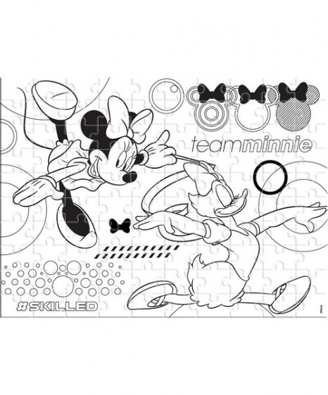 Παζλ Χρωματισμού 2 όψεων Minnie Mouse Luna